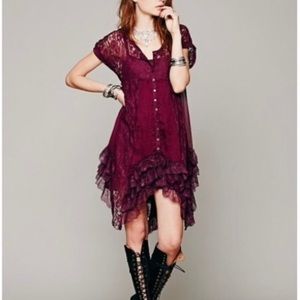 ISO free people ruffled dress names prairie ruffled dress in black or burgundy